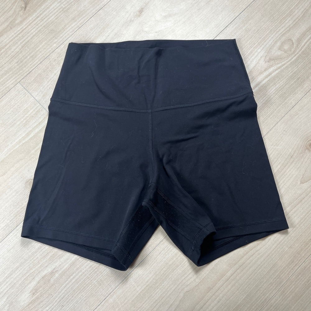 Lululemon Align High-Rise Short 6 Black Nulu Yoga Biker Shorts Size 8